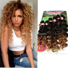 Deep Wave Hair Weave Synthetic Hair Bundles Jerry Curl 14 18inch Mixd Length Sew In Ombr Crochet Hair Styles Crochet Hair Extensions Deep Wave Weave Hairstyles