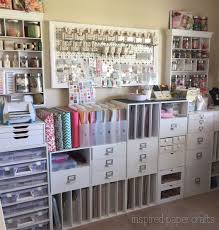 Organize craft room with these organization ideas. Craft Room Organization Inspired Paper Crafts Craft Room Design Craft Room Office Craft Room