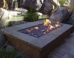 While gas flames don't generate sparks or flying. Rectangle Fire Pit Kits With Battery Powered Ignition Fine S Gas