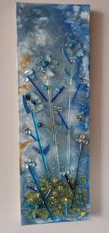 Epoxy resin preserved flowers in resin, real flower wall art, reveal video, #maiaandthewildflower #resincrafts. Resin Art Glass Flowers On Gallery Cradled Heavy Cotton Canvas By Tana Hensley Artwork Archive