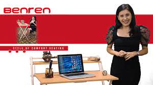 Benren Work from home foldable table - YouTube