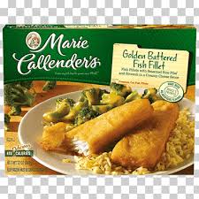 The web site says it's 470 calories and 680 milligrams of sodium, not 430 and 650 respectively. Vegetarian Cuisine Marie Callender S Tv Dinner Fish Fillet Frozen Food Cooking Png Klipartz