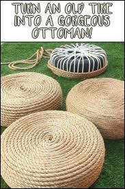 Alte Reifen Sind Schwer Zu Beseitigen Die Losung Mach Sie Zur Ottomanin Upcycling Ideen In 2020 Alte Reifen Reifen Upcycling Mobel