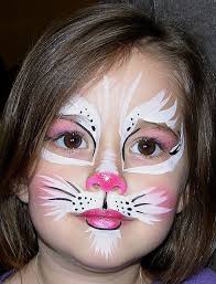 Creating this rabbit face paint from home is easy with our step by step instructions. Pink Kitty Face Painting Bunny Face Paint Face Painting Halloween Kitty Face Paint