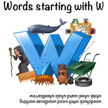 A continuación encontrarás una selección de las palabras las palabras en inglés que empiezan con w que debes saber. Las Palabras Que Empiezan Con La Letra W 297683 Vector En Vecteezy