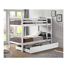 Your kids will love staying up late at night, talking and making great memories together. Buy Walker Edison White Solid Wood Twin Bunk Trundle Kids Bed Bedroom Set Online In Bahrain B082pnhz6c