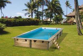 piscine bois linea 6 50 x 3 50 m h 1 40 m liner bleu nortland hydro sud dizajn bassejna bassejn modeli