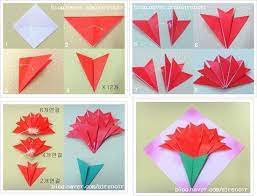 Origami Carnation Flower Easy Origami Flower Origami Flowers Tutorial Origami Flowers