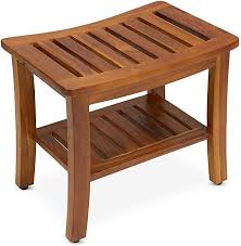 Amazon Com Teak Shower Bench 21 Inch Fully Assembled Wood Bath Stool For Shower Spa The Hermod Home Kit In 2020 Teak Shower Teak Shower Bench Teak Shower Stool