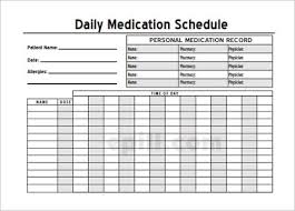 home medication chart template printable daily medication