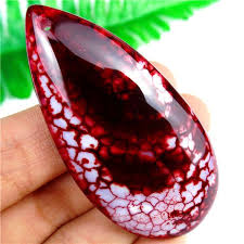Nice Red White Fire Dragon Veins Agate Teardrop Pendant Bead 62 31 8mm Am80803 Mineral Stone Minerals And Gemstones Rocks And Gems