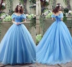 Long sleeve ball gown wedding dress, cones with short veil and underskirt. Cosplay Cinderella Wedding Dresses Ball Gown Blue Organza Princess Bridal Gowns For Sale Online