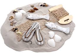 Macht mir einfach ein paar angebote. Streudeko Maritim Mix Tischdeko Sand Muscheln Netz Fische Weiss Zehentrenner Grau Gestreift Deko 650g