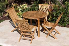 A foldable table or collapsible table always come in handy when you are in need of extra table space. 90cm Round Table 4 Neptune Chair Teak Set Oceanic Teak Furniture