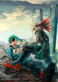 Thank you everyone… and good bye… the hero and villain struck each other, a blinding flash enveloped them both as they all cried out his name. Katsudeku å‹ãƒ‡ã‚¯ Kacchan Deku Bakugou X Midoriya My Hero Hero Anime