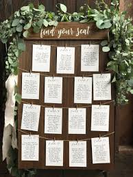 Find Your Seat Seating Chart Board Rustic Seating Sign Wood