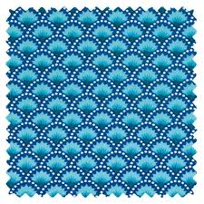 Coton Imprime Wasabi Bleu En 2020 Coupon De Tissus Tissu Tissus