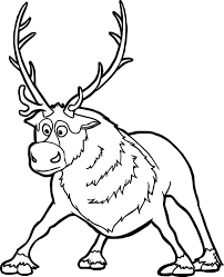 sven coloring page frozen pages cartoon coloriage oeuf