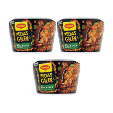 Maggi eriştelerini pişirmenin geleneksel yolu, onları sıcak suda kaynatmak ve ardından stok oluşturmak için erişte ile birlikte bir tatlandırıcı. Kombo Hot Selling Maggi Goreng Pedas Viral Ayam Bakar 3 X Cup Shopee Malaysia