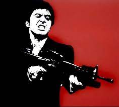 Tony Montana Scarface 60cm X 60cm Wide Profile Canvas Hand Painted In Acrylic 65 Postage Australia Wid Montana Art Pop Art Painting Graphic Poster Art