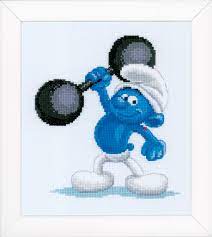 Free counted cross stitch patterns are easy to save and print out for use in creating lovely home decorations and gifts. Cross Stitch Corner Counted Cross Stitch Kit The Smurfs Hefty