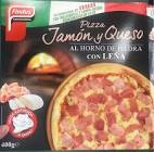 Pizza Jamon Y Queso Al Horno De Piedra Con Leña