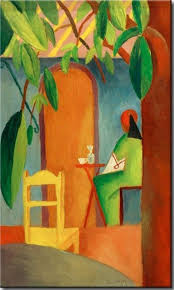 August Macke Turkisches Cafe Ii Ist Ein Buntes Und Abstraktes Bild In Warmen Farben Geniessen Sie Ihren Cafe Im Dies Blauer Reiter August Macke Leinwandkunst