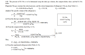 Solved Water When Analyzed Like R 134a In Problem 3 92