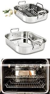 All Clad Turkey Roaster All Clad E752c264 Stainless Steel Dishwasher Safe Large 13 Inch X 16 Inch Roaster With No Turkey In Roaster Cool Kitchens Kitchen Pans