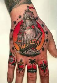 American Traditional Beauty Traditional Hand Tattoo Nautical Tattoo Traditional Tattoo