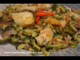 Filipino Food Ginisang Ampalaya At Isda Fried Fish With Bitter Melon Pinoy Cooking Tagalog Filipino Recipes Cooking Food