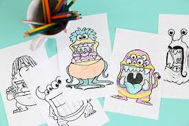 While your child is busy by coloring drawings you can do your errands. Printable Big Mouth Monster Coloring Pages It S Always Autumn