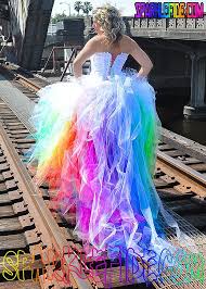 Pixie 39 S Custome Vivid Rainbow Wedding Dress By Sparklefide Etsy Rainbow Wedding Dress Rainbow Wedding Rainbow Dress