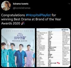 Nonton hospital playlist (2020) subtitle indonesia, drakor hospital playlist (2020) sub indonesia, download drakor hospital playlist (2020), hospital playlist (2020) drakor subtitle indonesia, streaming hospital playlist (2020) subtitle indonesia. Hospital Playlist Won Best Drama At Brand Of The Year Awards 2020 Hospital Playlist