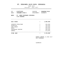 Slip gaji merupakan bukti merupakan sesuatu yang harus sangat oleh sebuah oleh sebuah perusahaan, hal ini bertujuan agar tidak ada kebingungan baik itu pemberi gaji atau orang yang menerima gaji. Slip Gaji Alih Daya Pdf