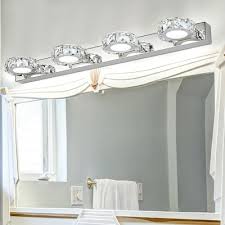For the best thing, it can be hung into the wall and still not pose danger. Stainless Crystal Vanity Light Contemporary 1 2 3 4 Lights Led Makeup Mirror Light Takeluckhome Com