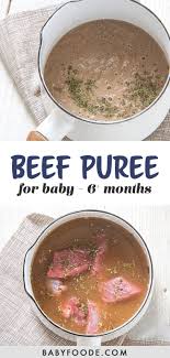 Basic Beef Baby Food Puree 6 Months Baby Foode Recipe Baby Food Recipes Baby Puree Recipes Pureed Food Recipes