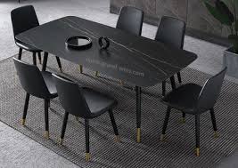 Cleaning instructions may differ depending on the product, but you can maintain the raw beauty of most stone tables by polish with a clear stone or car wax. New Design Material Sintered Stone Top Modern Dining Table China Dining Room Table Sintered Stone Table Made In China Com