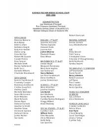 GEORGE FISCHER MIDDLE SCHOOL STAFF 2005-2006 ...