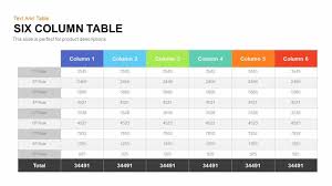 Six Column Table Slidebazaar Column Powerpoint Templates How To Plan