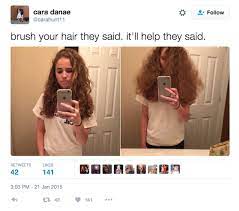 19 Things People With A Lot Of Hair Will Recognize Curly Hair Styles Curly Hair Problems Hair Truth