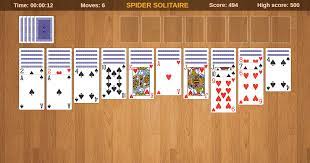 The top card of each tableau is turned face up, the others are face down. Spider Solitaire Free Online Card Game Play Full Screen Without Download