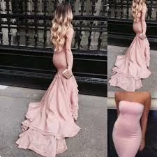 Blush Pink Mermaid Prom Dresses Str Pink Prom Dresses Mermaid Blush Pink Prom Dresses Strapless Prom Dresses