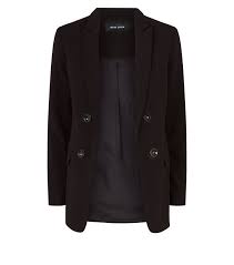 A vintage wool camel coat. Black Double Breasted Blazer New Look