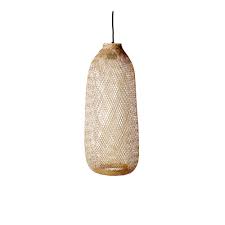 Crafted by artisans of central thailand, keepers of an old chinese lantern making tradition. Round Bamboo Hanging Lamp By Bloomingville