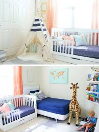 Room For Two 19 Beautiful Baby And Toddler Shared Bedrooms Baby And Toddler Shared Room Toddler And Baby Room Kids Shared Bedroom