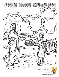 Feeding the 5000 coloring pages are a fun way for kids of all ages to develop creativity, focus, motor skills and color recognition. Unique Jesus Feeding The 5000 Coloring Page Xcoloring