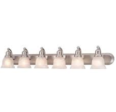 Brushed nickel modern led vanity light, bathroom light fixtures, integrated led bath wall lighting, bathroom vanity light over mirror, dimmable, 24w, 1500lm, 90cri, 3000k 4.6 out of 5 stars 105 $49.99 $ 49. Bellevue Vxbf10942bn Colt 6 Light 48 Wide Build Com