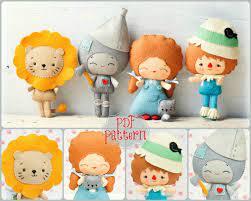 Pdf The Wizard Of Oz Pattern Fairy Tale Pattern Plush Doll Etsy Felt Toys Patterns Felt Toys Stuffed Toys Patterns