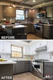 They refaced the cabinets and installed a backsplash. Cabinet Refacing Before After In 2021 Cabinet Refacing Cabinet Kitchen